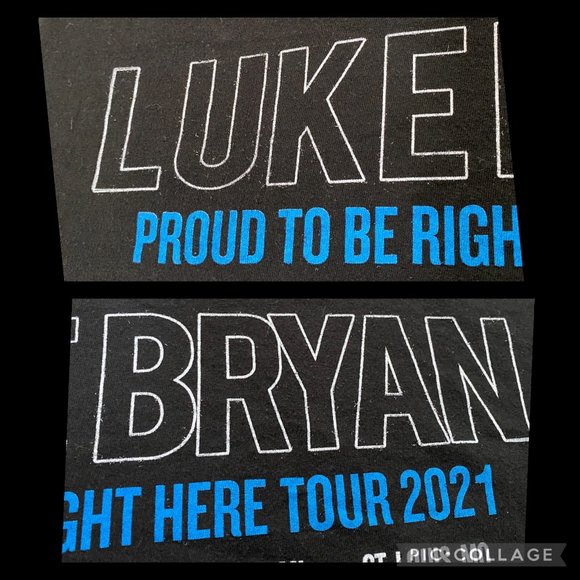 Luke Bryan Proud To Be Right Here Tour 2021 Graphic T-Shirt Size M Country Music - Picture 7 of 16